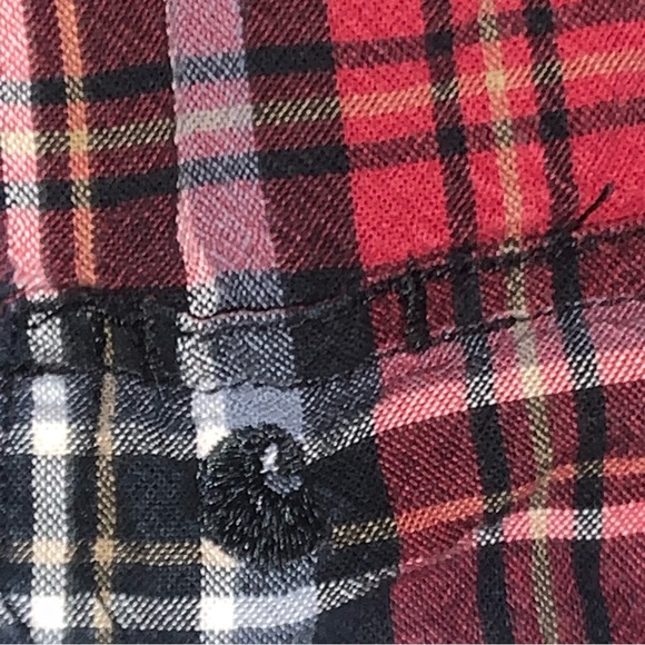 Carhartt Mens Relaxed Fit Red Blue White Plaid Flannel Button Shirt Size XL - Picture 4 of 5